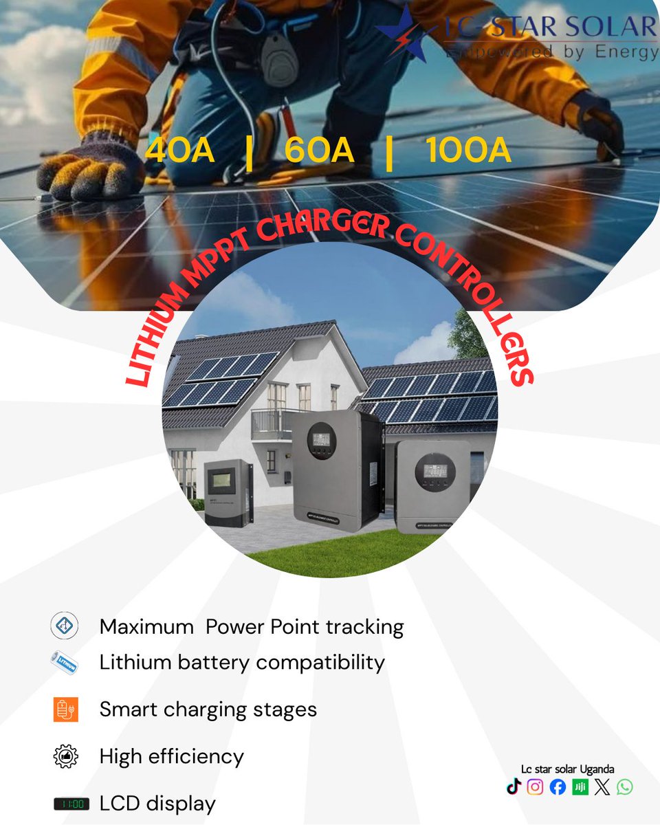 StarLc83577's tweet image. Lithium MPPT charge controllers 40A, 60A, 100A now available in stock.
0789715038
#SolarGeoengineering