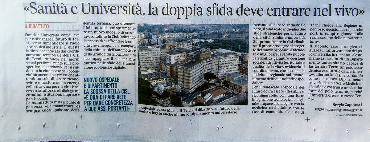 Rickmarcellitr's tweet photo. Grazie al #corrieredellumbria e al @ilmessaggeroit manifattura, welfare, ospedale, università, invecchiamento attivo, pace 
#PROVIAMOCI https://t.co/eepRNurXUH