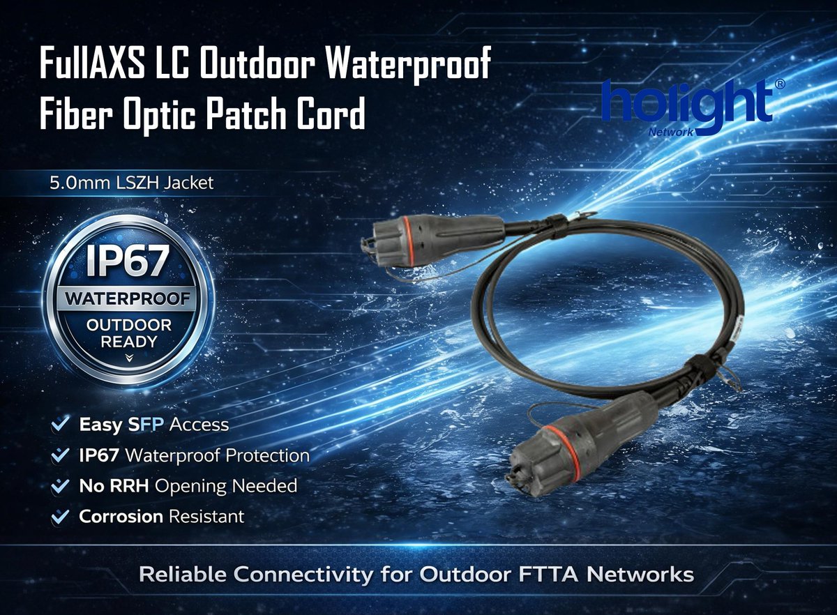 Crystal970225's tweet photo. 🌐 FullAXS LC Outdoor Waterproof Fiber Optic Patch Cord
🌐 https://t.co/pTwMDbdcQt
#FullAXS #LCFiber #OutdoorFiber #WaterproofFiber #FTTA #5GInfrastructure #4GNetwork #BaseStationFiber #FiberPatchCord #OutdoorTelecom #FiberConnectivity #OpticalNetwork #TelecomInfrastructure https://t.co/qdUbfB0flN