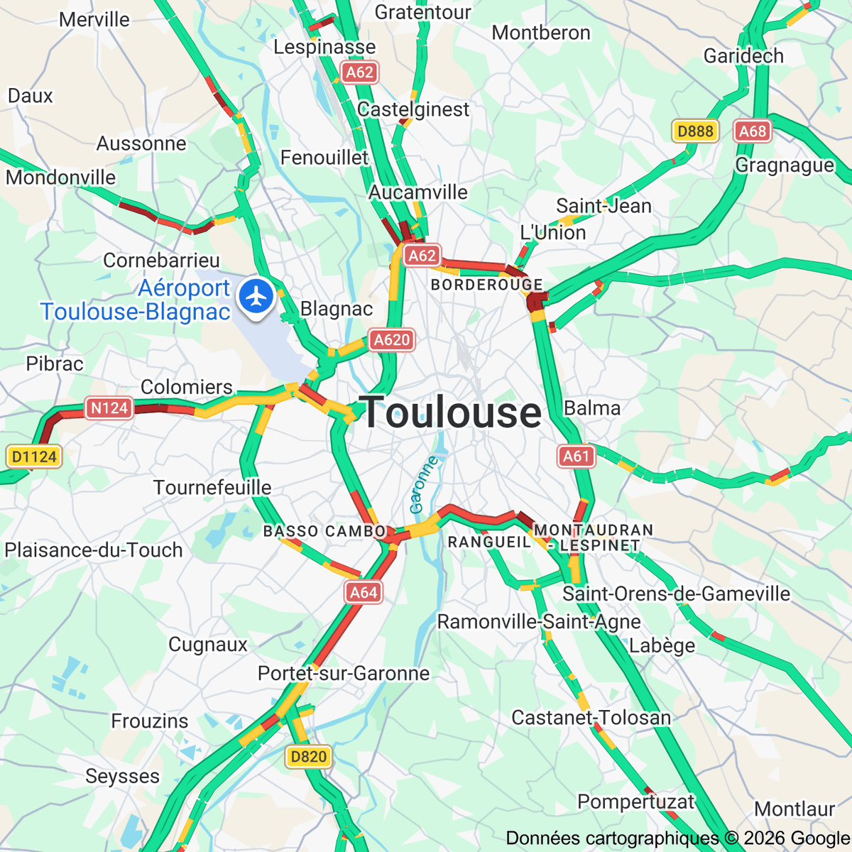 Trafic routier à Toulouse tweet media