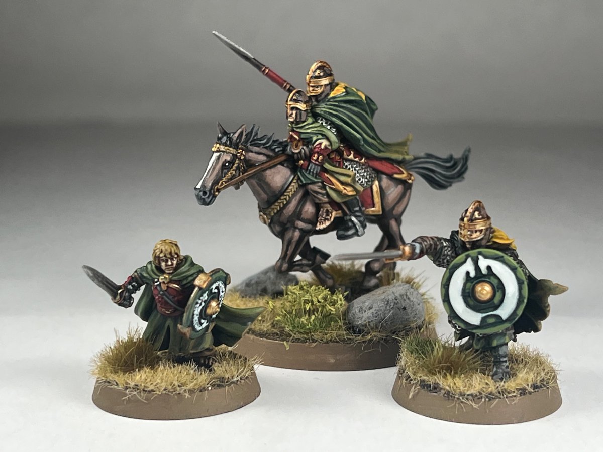 NorCalMESBG's tweet photo. Éowyn, Shieldmaiden of Rohan and Meriadoc, Esquire of Rohan #MESBG #MiddleEarthSBG #Warhammer #GamesWorkshop #LordoftheRings #minipainting https://t.co/KSiZOsRxEO