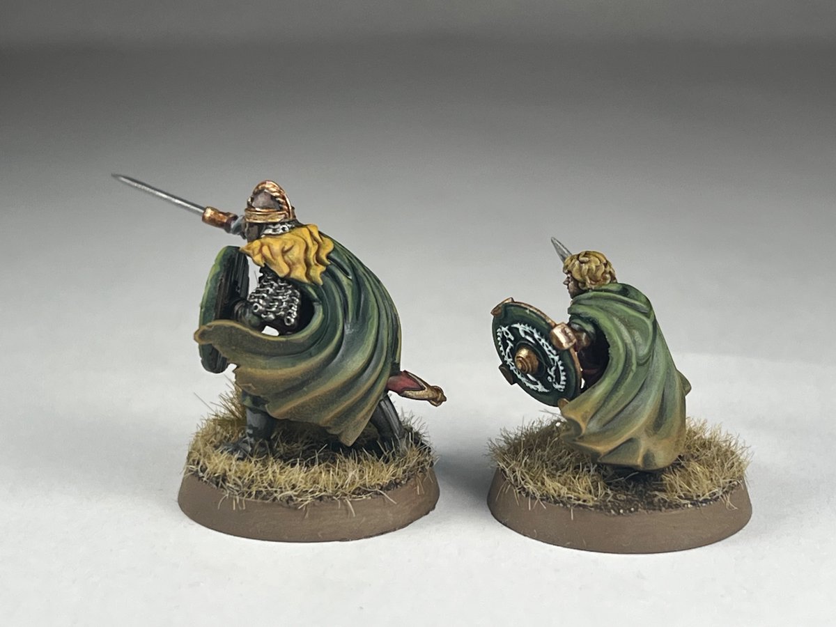 NorCalMESBG's tweet photo. Éowyn, Shieldmaiden of Rohan and Meriadoc, Esquire of Rohan #MESBG #MiddleEarthSBG #Warhammer #GamesWorkshop #LordoftheRings #minipainting https://t.co/KSiZOsRxEO