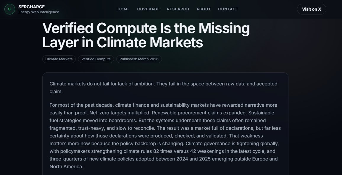 Verified Compute Is the Missing Layer in Climate Markets

sercharge-site.vercel.app/#/article/veri…

$EWT <a href="/energywebx/">Energy Web</a>