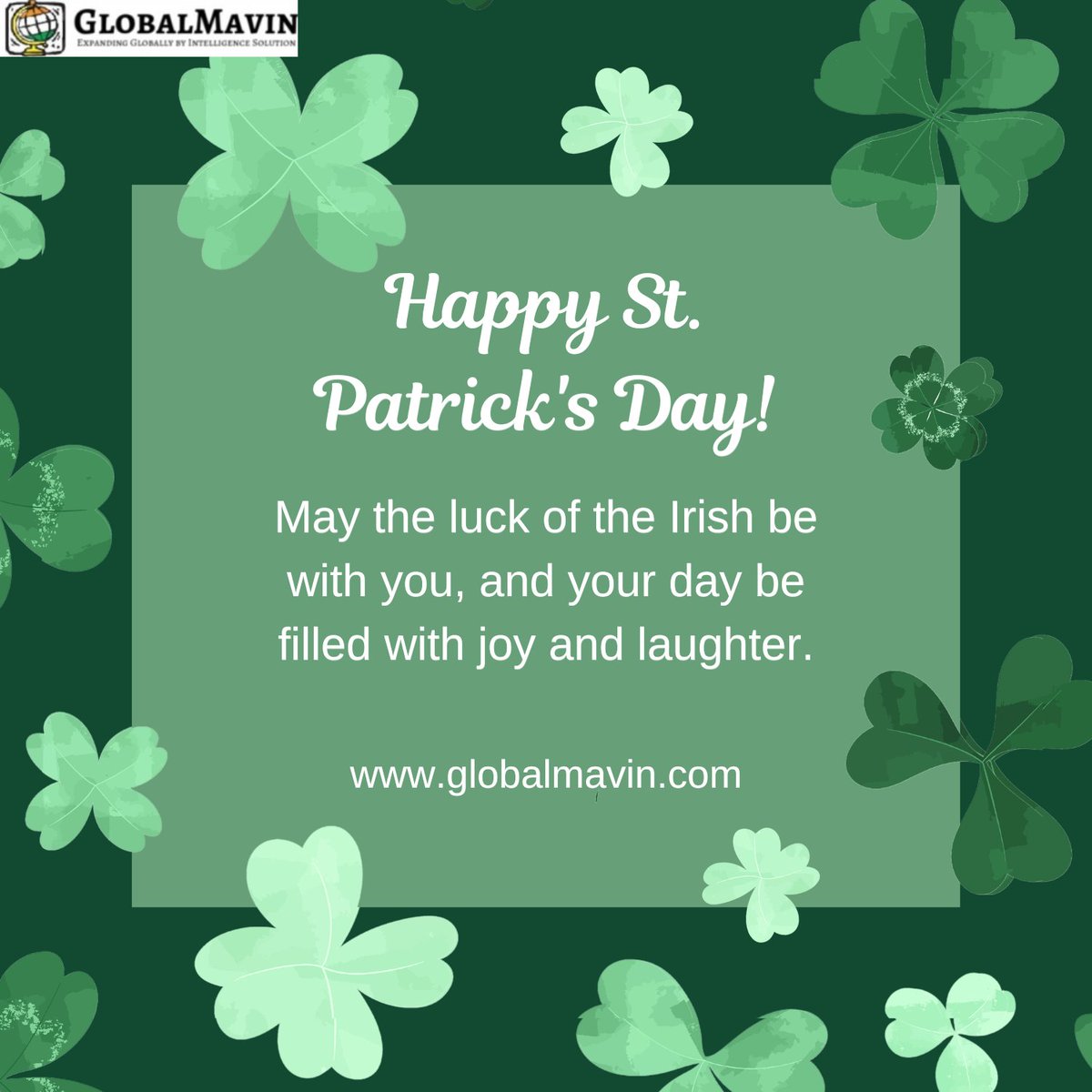 globalmavin's tweet photo. Happy St. Patrick’s Day! We hope you uncover a pot o’ gold of your own today! As for us? Our customers are what’s at the end of our rainbow Thank YOU for working with us!

#StPatricksDay https://t.co/Fq5dXYQ6Ol