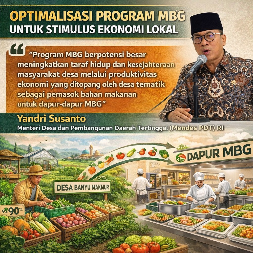 MBG bukan cuma soal makan bergizi ini tentang menggerakkan roda ekonomi dari desa. Dari petani hingga pelaku usaha lokal, semua ikut merasakan dampaknya. Saat gizi terpenuhi, ekonomi pun ikut melesat
#JaminPasokanAman
#MBG
#SPPG
#UMKM
#Ekonomi
