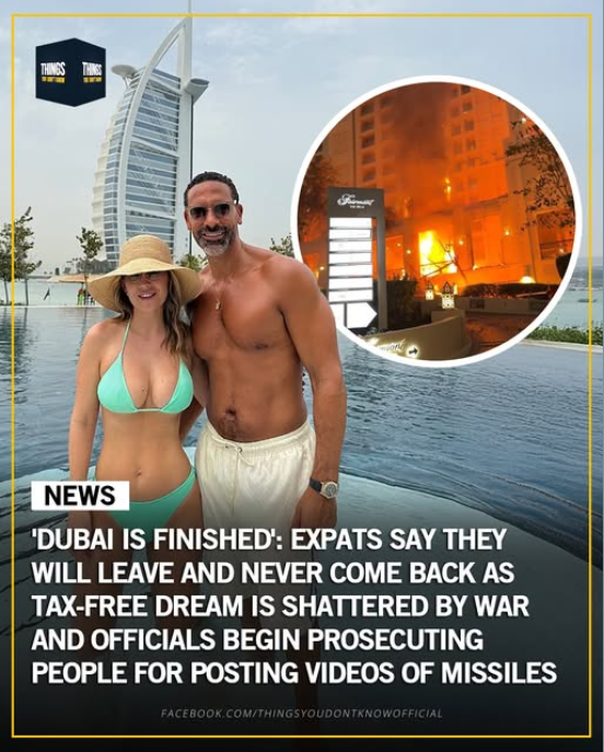 Six months ago, Dubai was the influencer capital of the world. Today, missiles are hitting five-star hotels and filming the sky can get you two years in prison.

Dubai, once the global symbol of luxury and tax-free living, is facing an exodus. Since the U.S.-Israeli war with Iran