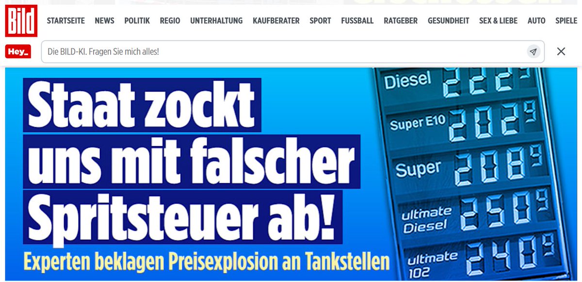 Springerlogik: Regieren die Grünen, sind es die Grünen, regiert die CDU, ist es der Staat.