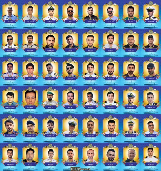 DesiHandler's tweet photo. Iran releases images of the sailors who were killed after a U.S. attack on its warship IRIS Dena in the Indian Ocean. https://t.co/pqUkOEe2gv