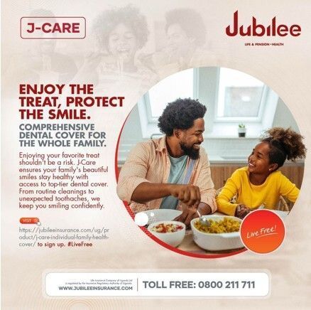 WanLuoTv's tweet image. #WanLuoTvUpdates
AD
Don’t let dental worries take the bite out of life’s sweetest moments. Get top-tier dental cover for the whole family with J-Care. 🪥✨

Sign up today: jubileeinsurance.com/ug/product/i-c…

#LiveFree #HealthySmiles