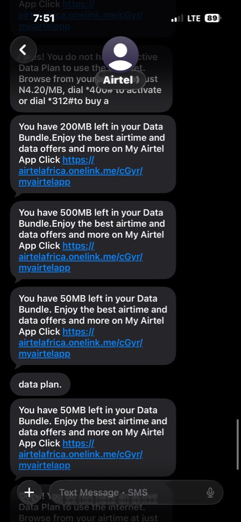 Faith8Onyeka's tweet photo. @AirtelNigeria Airtel please can u explain this using messages to ruin my battery down  please can u stop this I don’t understand since 2pm https://t.co/dpU8Jn83Pt