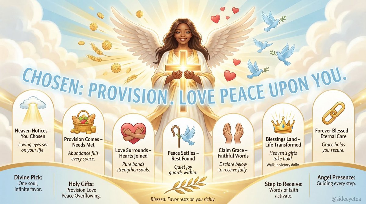 sideeyetea's tweet image. If the algorithm brought this your way, you’re handpicked for the richest blessings: provision, love, wealth and peace overflowing your life! 🕊️✨

Comment Amen to claim it all now! 🙏

Your season starts TODAY. Who’s ready? 👇 

#Blessed #Favor @sideeyetea