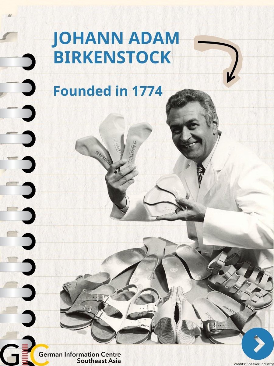 GermanyPacific's tweet image. Made in Germany: #Birkenstock 🇩🇪
DYK? The iconic footbed design dates back to the 18th century and was developed to support natural walking and comfort.
Today, Birkenstock blends tradition, sustainability and style – from Germany to the world.
#MadeInGermany #Sustainability 👣