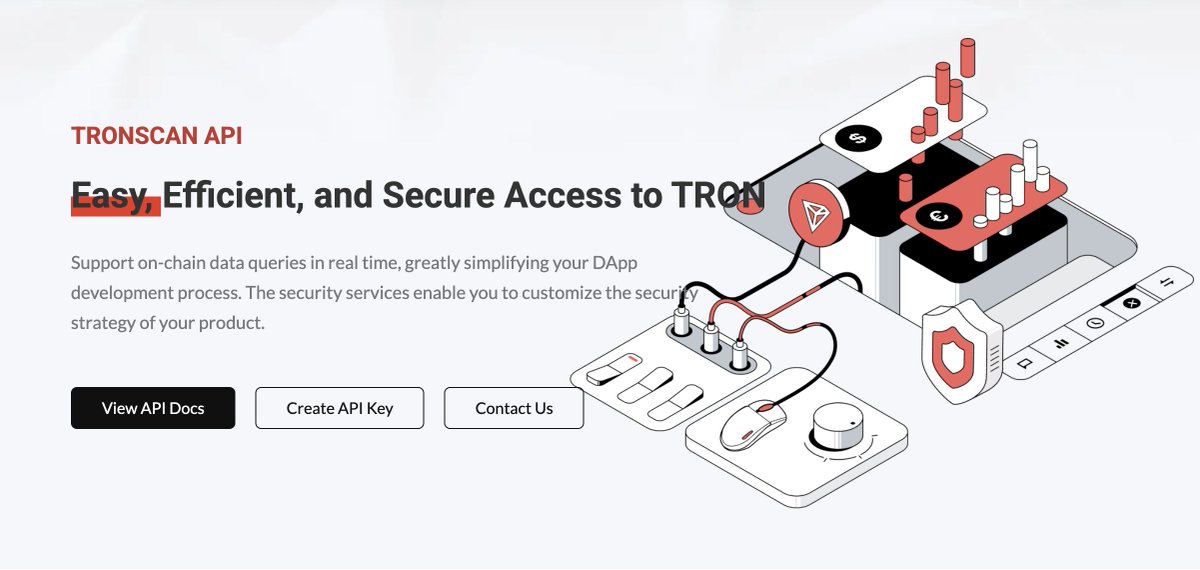TRONSCAN_ORG's tweet image. Build smarter on TRON with the TRONSCAN API 🚀

Easy, efficient, and secure access to TRON, with real-time on-chain data queries that simplify your DApp development process.

Learn more:
tronscan.org/#/developer/api