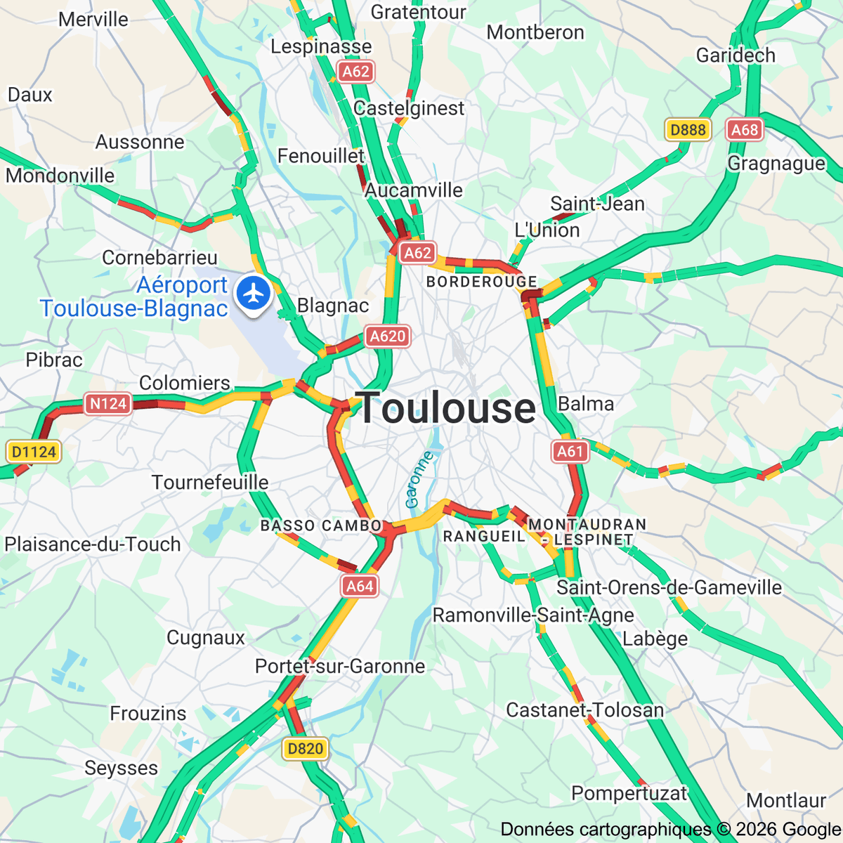 Trafic routier à Toulouse tweet media