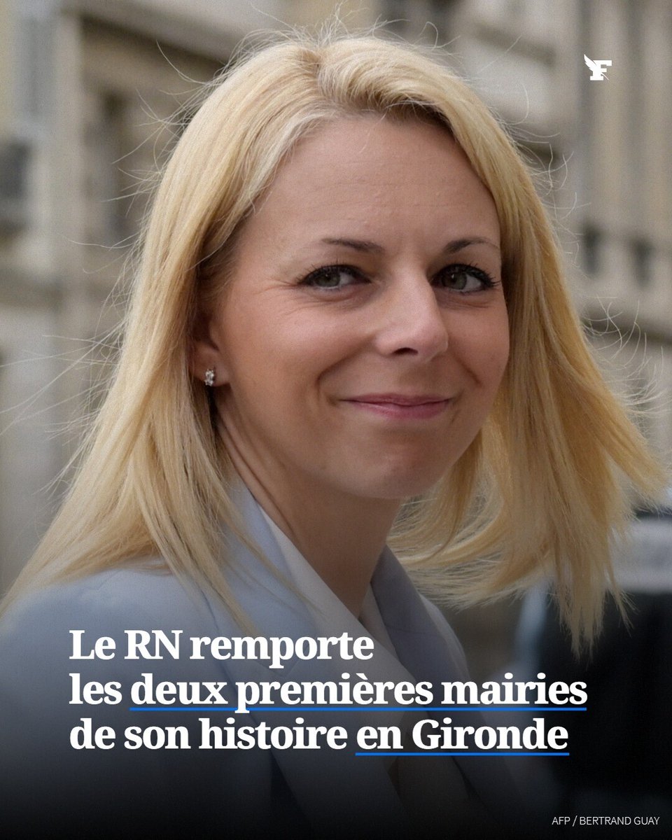 Le_Figaro's tweet photo. Le Rassemblement national l’a emporté dès le premier tour à Laruscade (2800 habitants) et Saint-Savin (3250 habitants). →https://t.co/zAXZcccbUx https://t.co/Gkrjoxw73r
