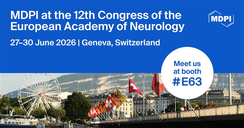 Diseases_MDPI's tweet image. 📢 Meet Us at the 12th Congress of the European Academy of Neurology (EAN 2026)  
⌛️27–30 June 2026
📍Meet us at booth # E63
👉mdpi.com/journal/diseas…
 
We are excited to participate in this prestigious congress and warmly invite you to visit our booth! 

#MDPI #Diseases #EAN2026