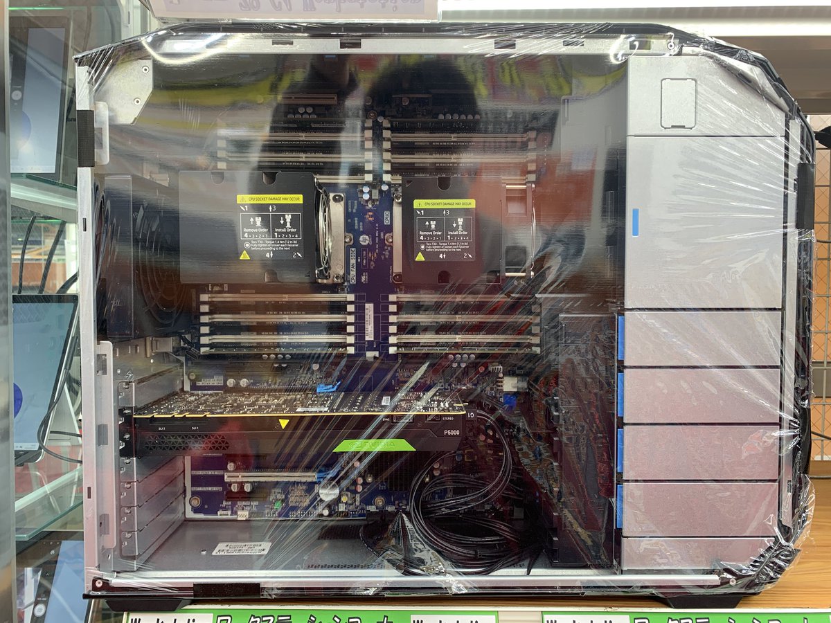 PCcomfullAKB4's tweet image. Z8 G4 Workstation！どでかい本格派クリエイターにおすすめの1台！！

ビデオメモリ16GB入りのP5000と、2発入りのXeonが相まって、大規模な3D制作や、RAW、VRなどにも！！

4画面4K出力にも対応した、ガチムチマシン！！

さらに、新生活応援価格で3/31(火)までの限定価格で展示中👍
#hp #Z8G4 #秋葉原