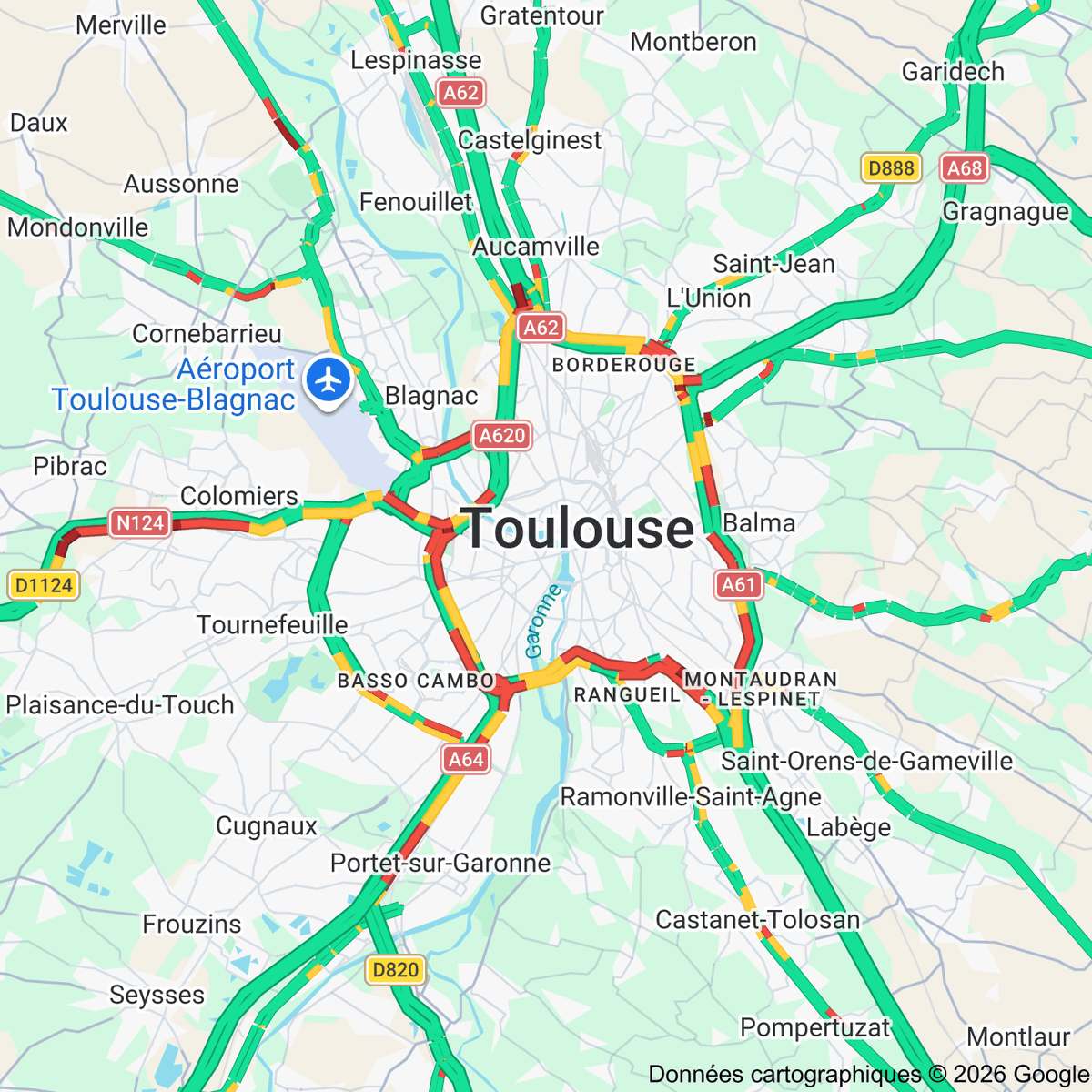 Trafic routier à Toulouse tweet media
