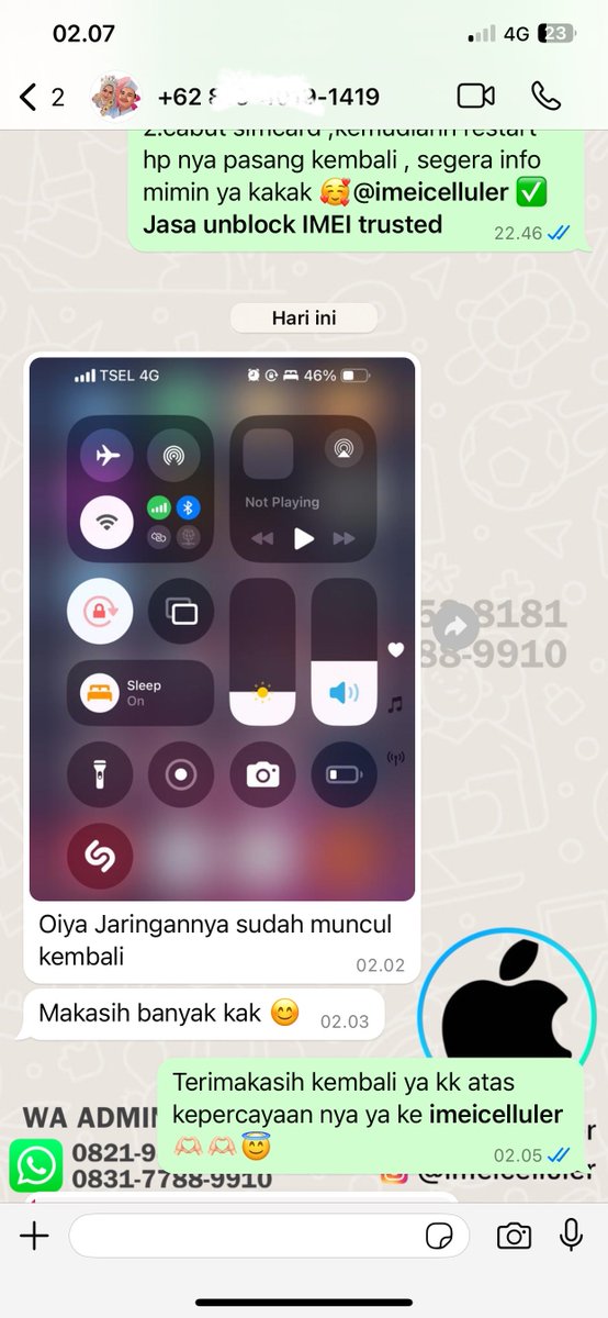 imeicelluler's tweet photo. Open Unblock IMEI📶 Update setiap hari
Jika ingin menghubungi kami langsung melalui 𝐖𝐀 𝐘𝐆 𝐃𝐈 𝐁𝐈��� ya guys 🥳, 𝐒𝐎𝐒𝐈𝐀𝐋 𝐌𝐄𝐃𝐈𝐀 𝐈𝐌𝐄𝐈𝐂𝐄𝐋𝐋𝐔𝐋𝐄𝐑 klik link dibawah ini
https://t.co/tvBF71EyNj https://t.co/u5tHpGcBHk