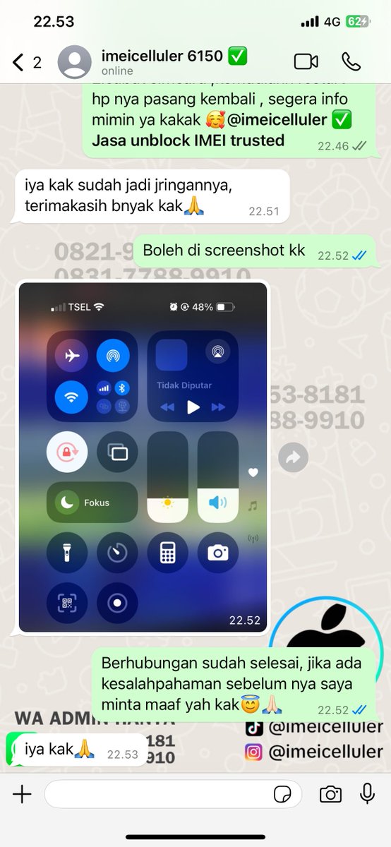 imeicelluler's tweet photo. Open Unblock IMEI📶 Update setiap hari
Jika ingin menghubungi kami langsung melalui 𝐖𝐀 𝐘𝐆 𝐃𝐈 𝐁𝐈𝐎 ya guys 🥳, 𝐒𝐎𝐒𝐈𝐀𝐋 𝐌𝐄𝐃𝐈𝐀 𝐈𝐌𝐄𝐈𝐂𝐄𝐋𝐋𝐔𝐋𝐄𝐑 klik link dibawah ini
https://t.co/tvBF71EyNj https://t.co/Ya9lFvIme3
