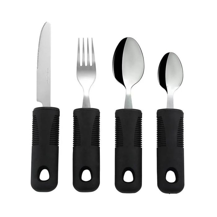 Eat with confidence using the Easy Grip Cutlery Set 🍽️ Large, easy-hold handles help improve grip and reduce the impact of tremors. Durable &amp; dishwasher safe.

#DailyLivingAid #IndependentEating #ArthritisSupport #ParkinsonsSupport #AdaptiveCutlery