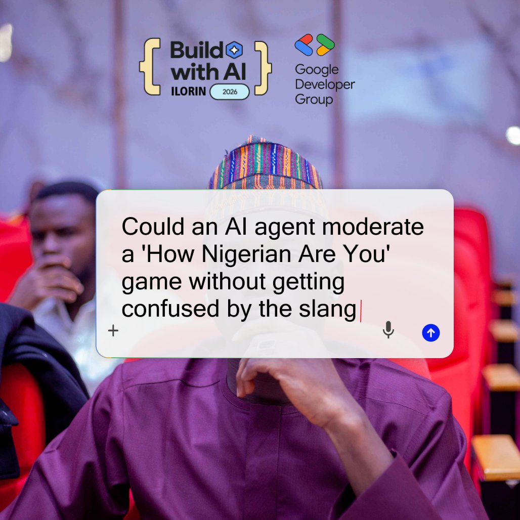 gdgIlorin's tweet image. “Abeg, no dey whine me…” 😄

Now imagine explaining that to AI.

At Build With AI Ilorin 2026, we’re diving into how AI understands language, context, and how you can actually use these tools in your workflow.

Secure your spot now: luma.com/cle600s3

#GDG #BwAIIlorin26