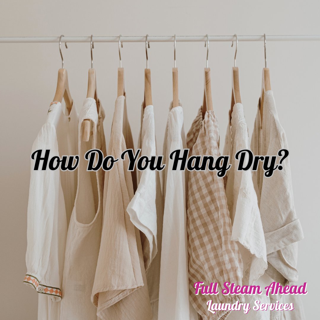 ✨ Laundry Tip: The Best Way to Hang Dry Clothes ✨

How you hang clothes makes a huge difference to how they dry and look.

👉 Shake items out first
Removes creases so they dry smoother (less ironing)

👉 Use hangers where possible.

👉 Give space between items

#laundrytips