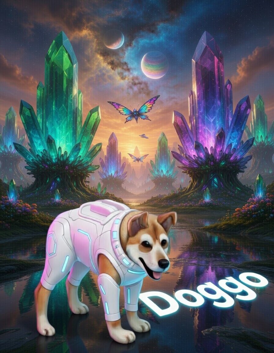 bennnbk's tweet photo. Meet Doggo 🚀✨
从水晶森林里走出来的赛博柴犬,今天也要征服银河!
谁想跟这只小太空狗一起去抓彩虹蝴蝶?🦋🌌
#Doggo #CryptoDog #ShibaInu #AIArt https://t.co/yRqs9yZniG