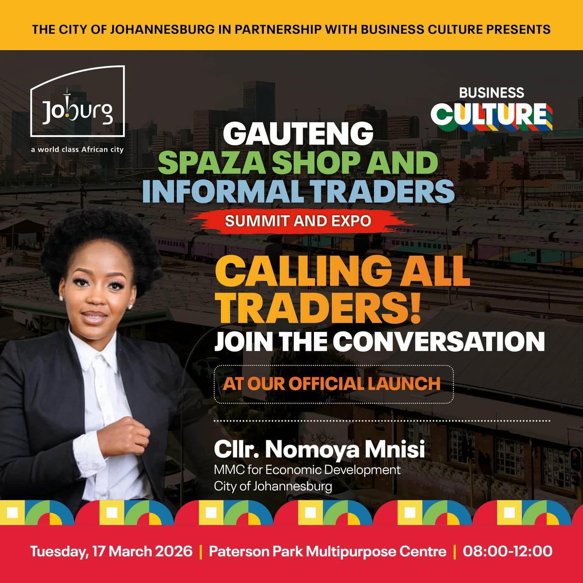 jhbproperty's tweet photo. Good morning, Joburg residents
We’re live at the Gauteng Spaza Shop & Informal Traders Summit and Expo Launch...connecting, supporting, and empowering the local businesses that drive our economy.
#JoburgInformalTrading #KnowTheJPC https://t.co/Y95MJGlUfA