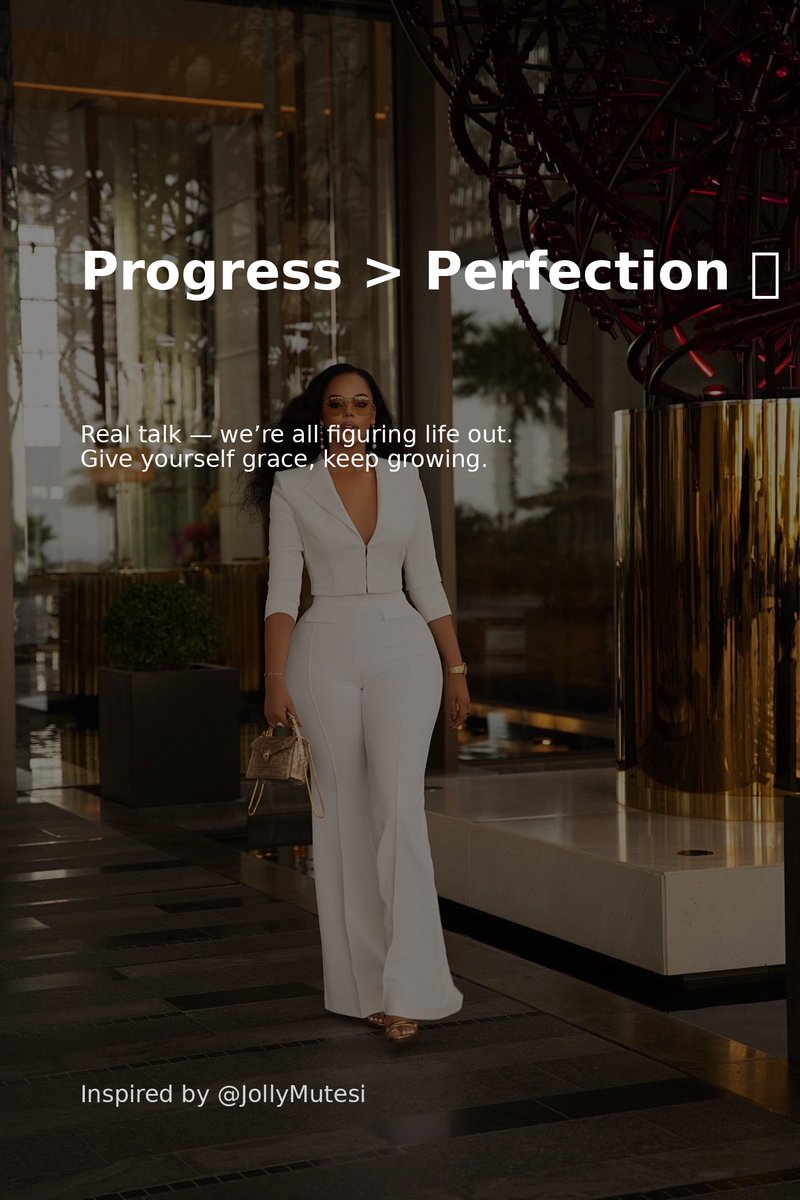 Real talk. Progress > perfection. 💯