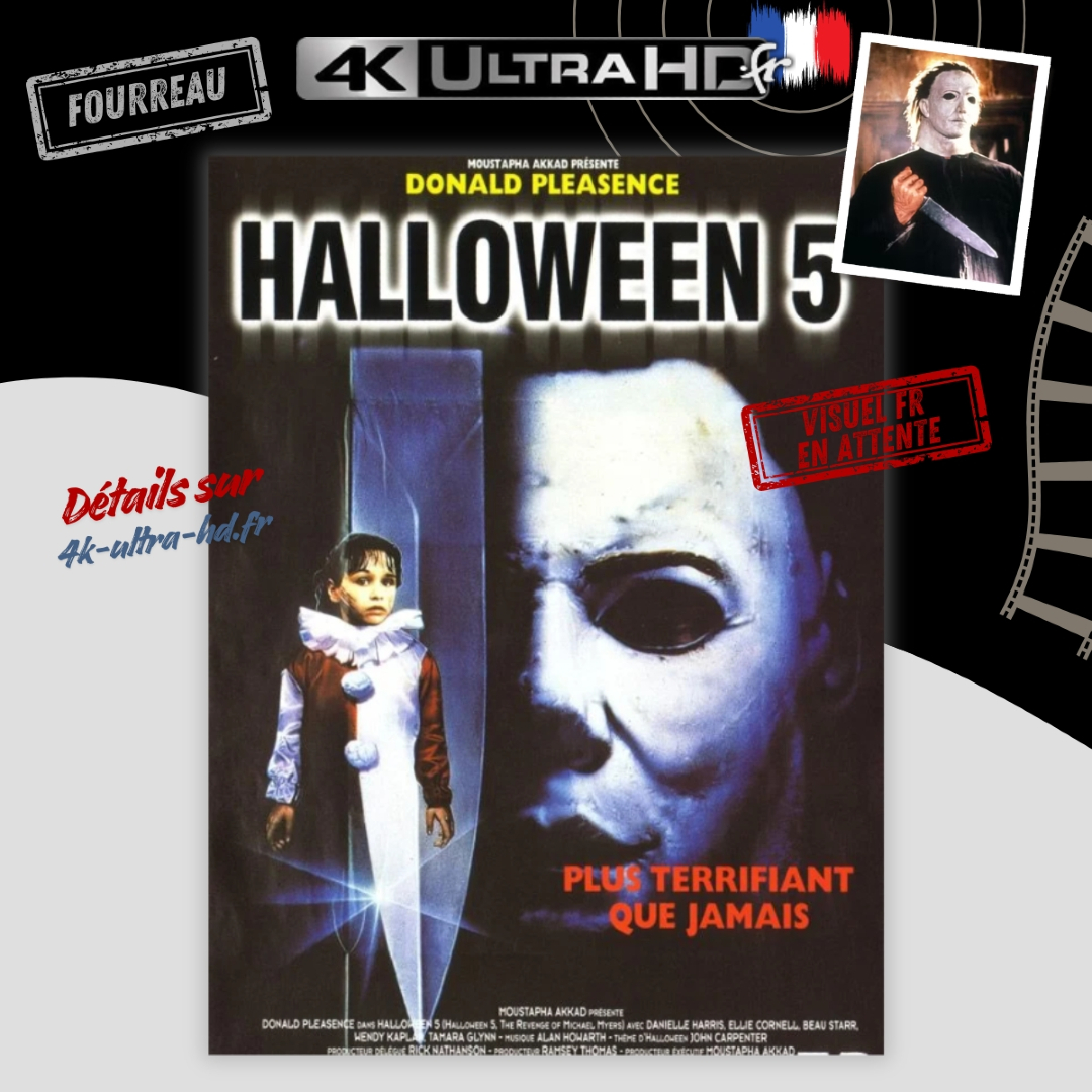 4KultrahdFR's tweet image. 🟢 Précommande ouverte – « 𝗛𝗔𝗟𝗟𝗢𝗪𝗘𝗘𝗡 𝟱 » 4K 🇫🇷  

💿 Fourreau ➡ 4k-ultra-hd.fr/film/halloween…

📆 Sortie prévue : 28 Avril 2026
🎬 #Halloween 5 (1989)

#4KUltraHD #BluRay4K #4KultrahdFR