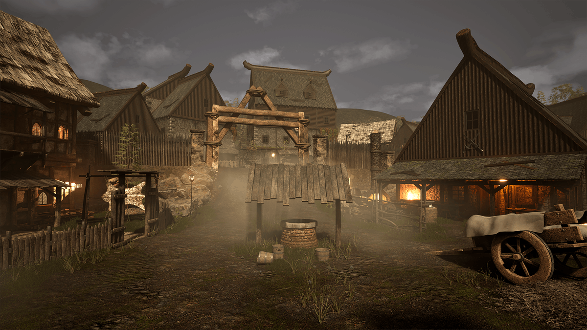 DexsoftGames's tweet photo. Fog lingers through village as firelight dances🔥Medieval Village is  game-ready environment, built with Unreal Engine.  Featuring 300+ meshes, a village level, advanced landscape and atmospheric effects.   

Explore it today only on @fab 🔗 https://t.co/jhc4NSs1zI https://t.co/avtbuZJYup