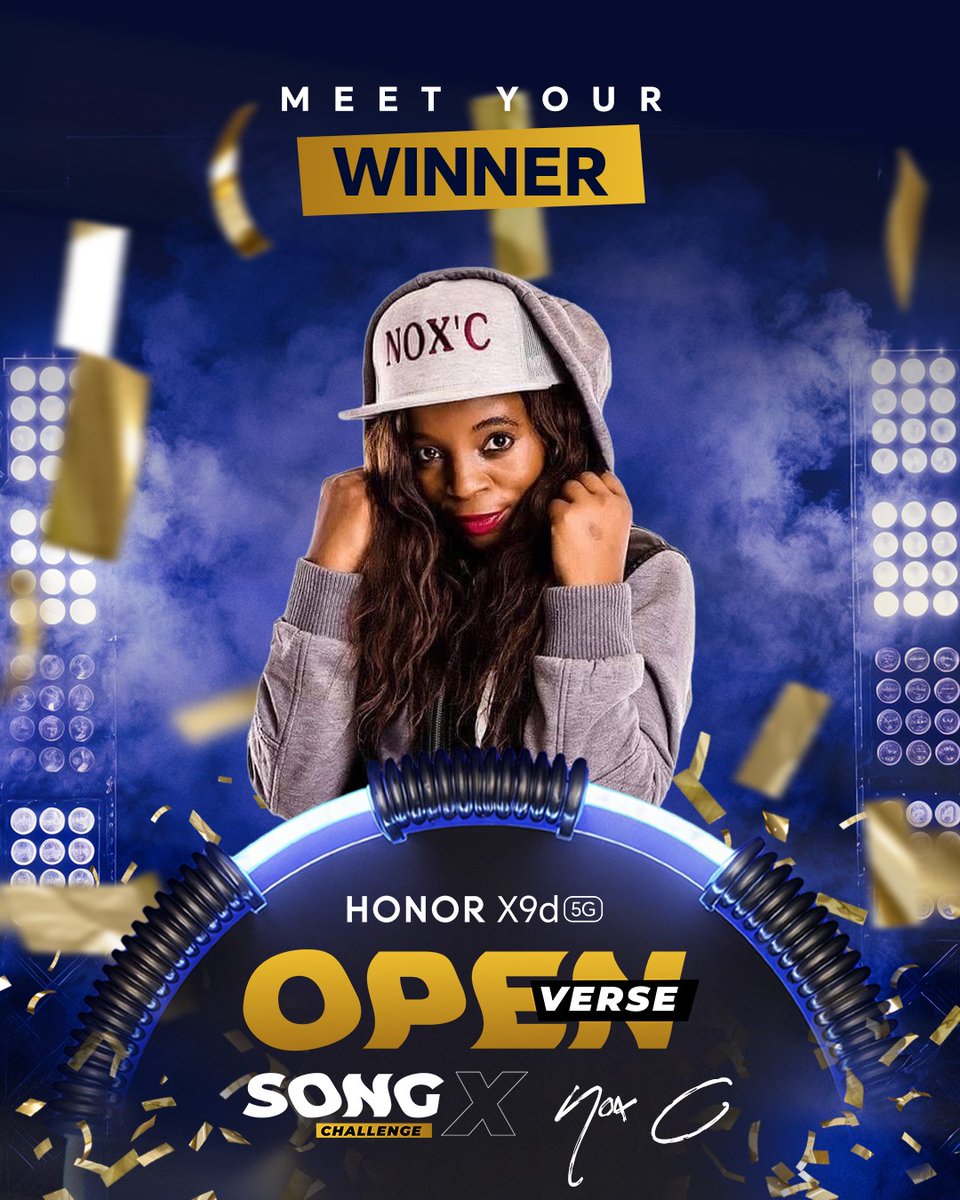 And the winner is... 🏆 

The public has spoken, a huge congratulations to Nox C, the official winner of the HONOR X9d Song Challenge! 🎶🏆

Thank you to every single artist who entered and to everyone who voted. You made this journey  incredible!  

Till next time 🚀