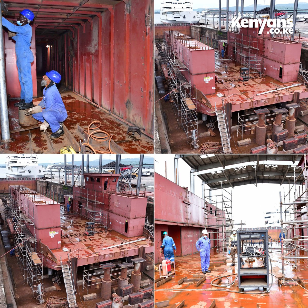 Kenyans's tweet photo. Ongoing construction of a 29 metre shallow draft ferry at the Kisumu Shipyard https://t.co/QUCD57ZujO