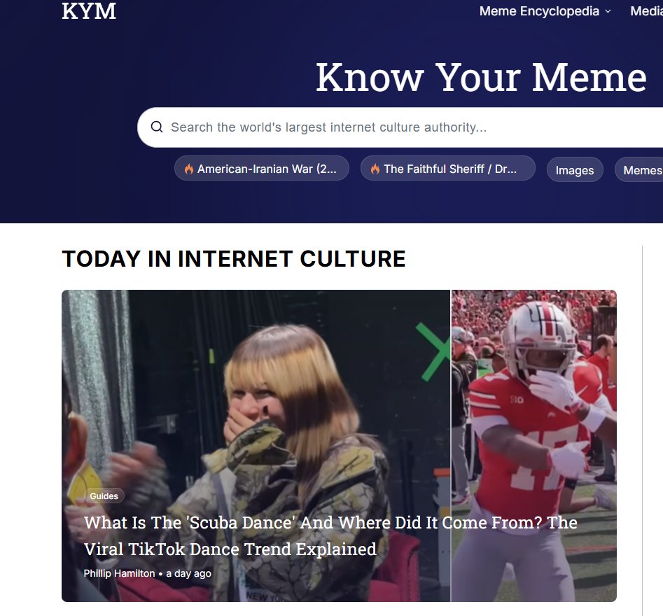 I feel like trends &amp; coins that get front page guides on <a href="/knowyourmeme/">Know Your Meme</a> typically are pretty strong candidates for mid term trends

$scuba