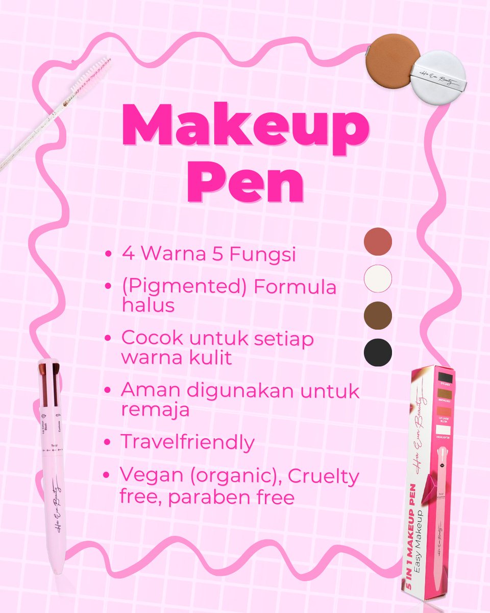 Ha_Eun_Beauty's tweet image. kamu tipe cewe yang ga mau ribet? hamin punya rekomendasi produk yang kamu harus punya~ 😍

All in one makeuppen, multifungsi makeup, satu produk include eyeliner, eyebrow, lipliner/lipcolor, hingga highlighter! 🥰 Easy - Beauty - Ready! 🧡

#haeunbeauty #makeuppen #makeuphacks