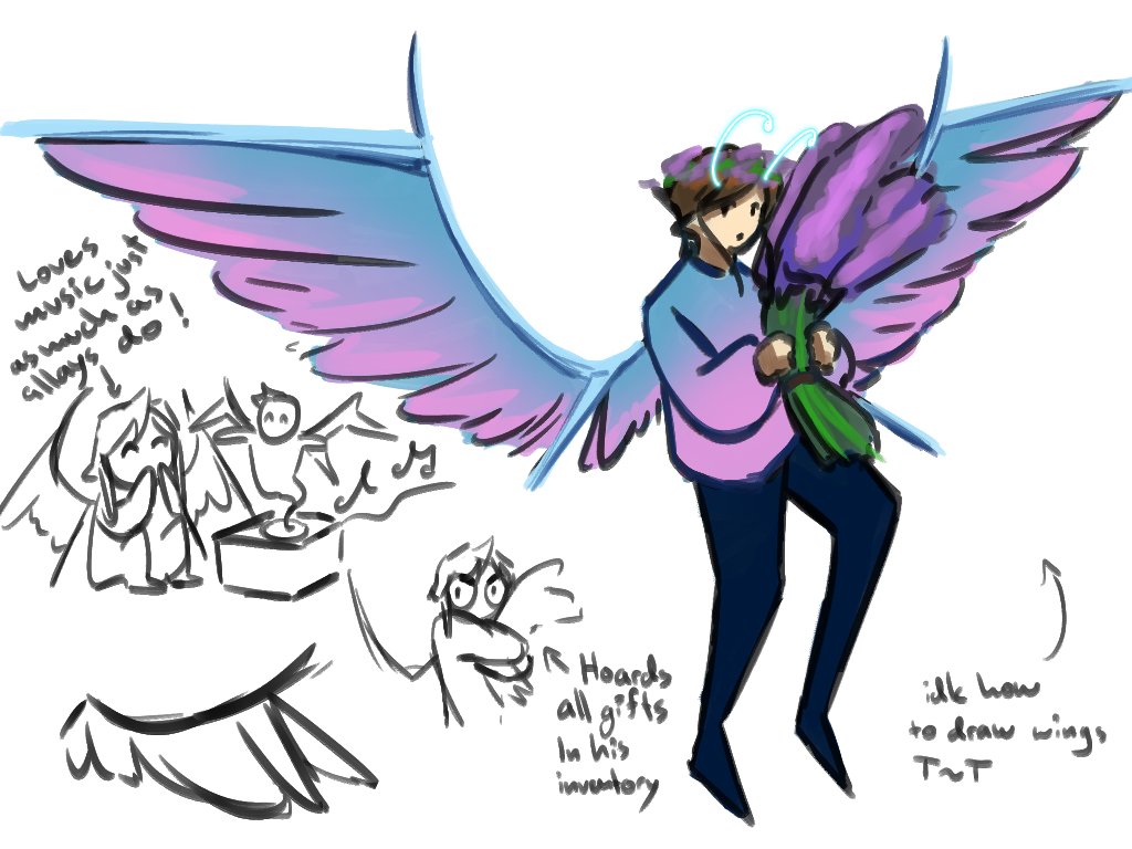 KitteyNoWay's tweet photo. I PRESENT... ALLAY WICHTIGER! I remembered that some other german cc kept calling allays wichtiger bc they look similar, so I had to share this information! Im not very good with wing designs so maybe someone else can do a better job then me #qsmp2 #wichtigerfanart #wichtiger https://t.co/wzKo7z9L6h