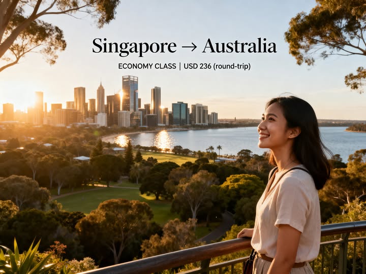 WorldTravelerC1's tweet photo. HOT DEAL!! 
Fly nonstop from Singapore to Perth, Australia for only US$ 236 (round-trip) 45% OFF! 

https://t.co/vAlEoalvkN https://t.co/6VjfhKSXmf