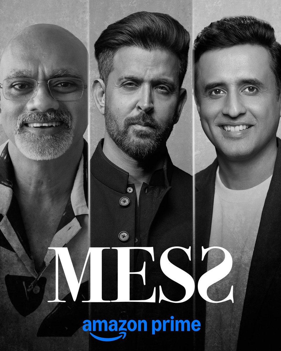 ursniresh's tweet image. . @iHrithik's #HRXFilms joins  @PrimeVideoIN for their second collaboration for an original film #Mess directed by @rajoosworld, a comedy where one man’s OCD spirals hilariously out of control.

@RoshanEshaan