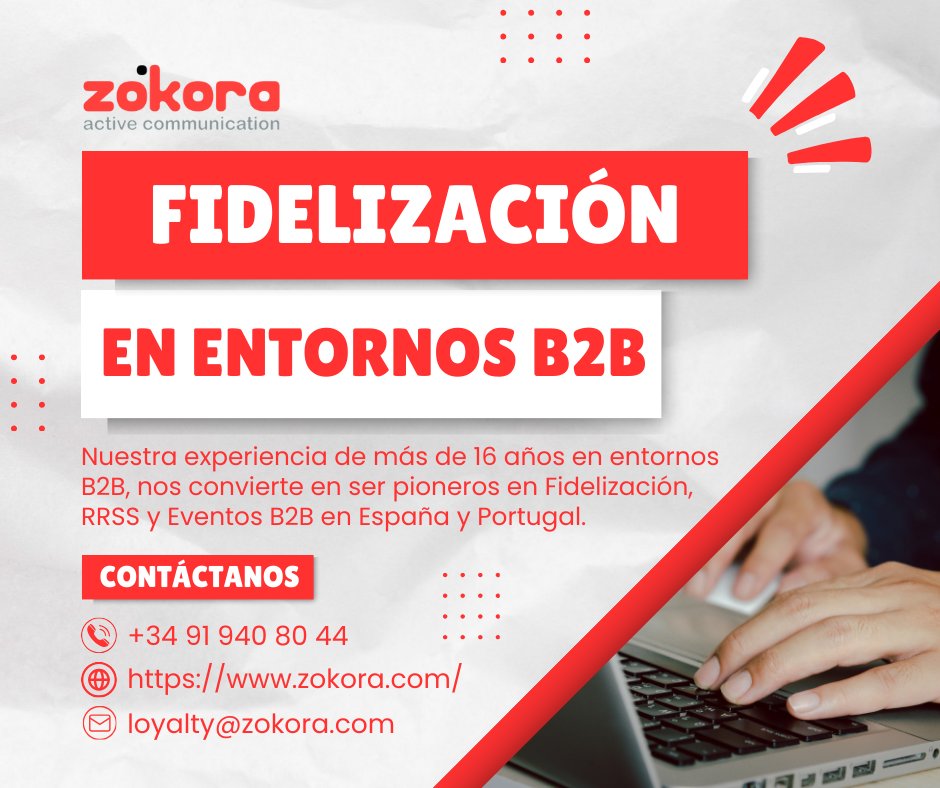 En B2B, fidelizar es crecer:

✅ +60-70% prob. de venta con clientes actuales
✅ +50% más dispuestos a probar novedades
✅ +31% en compras

Más info: zokora.com/blog-b2b/

#B2B #Fidelización