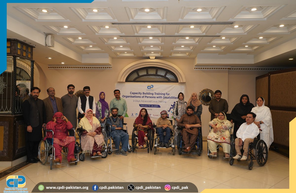 cpdi_pakistan's tweet image. CPDI recently held an advanced training for Organizations of Persons with Disabilities (OPDs) in Lahore (Feb 18–20). Building on previous foundations, the sessions focused on proposal writing, resource mobilization, &amp;amp; advocacy for inclusive governance. 
#DisabilityInclusion