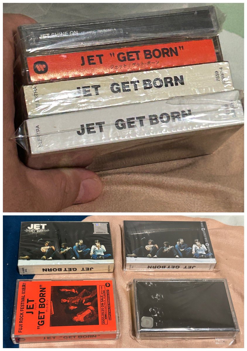 Jet_The_Band's tweet photo. All my Cassettes tapes of Jet https://t.co/yMSxoyWJ1M
