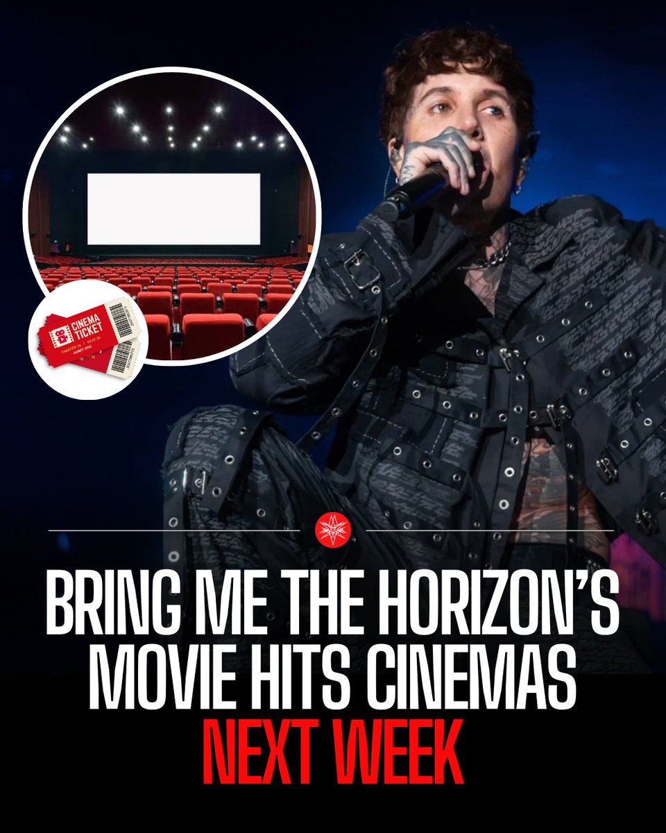 BRING ME THE HORIZON’S MOVIE HITS CINEMAS NEXT WEEK! Who’s got tickets? 🎫🍿