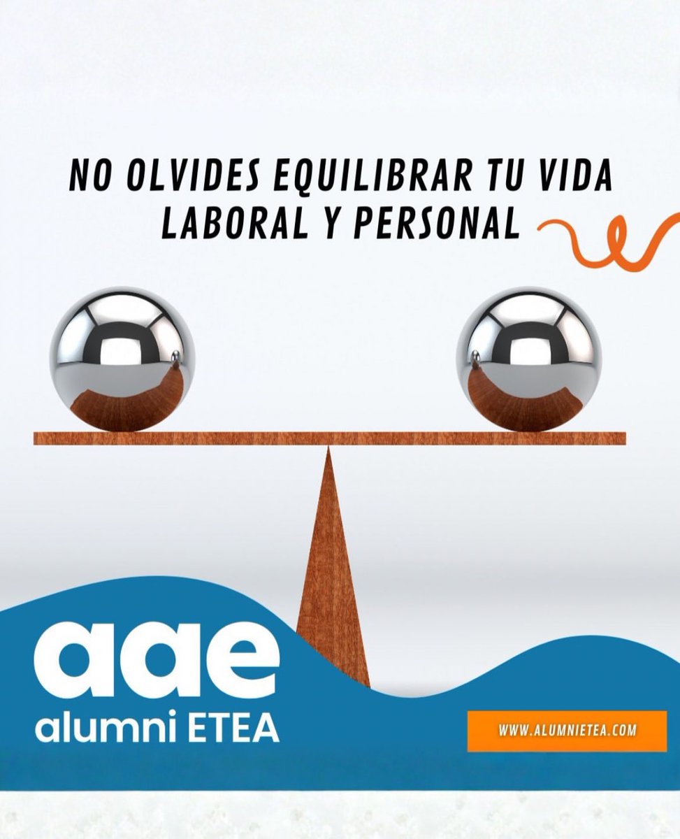 AaaaEtea's tweet photo. Equilibra tu vida laboral y personal. https://t.co/IH4f7zV0e6