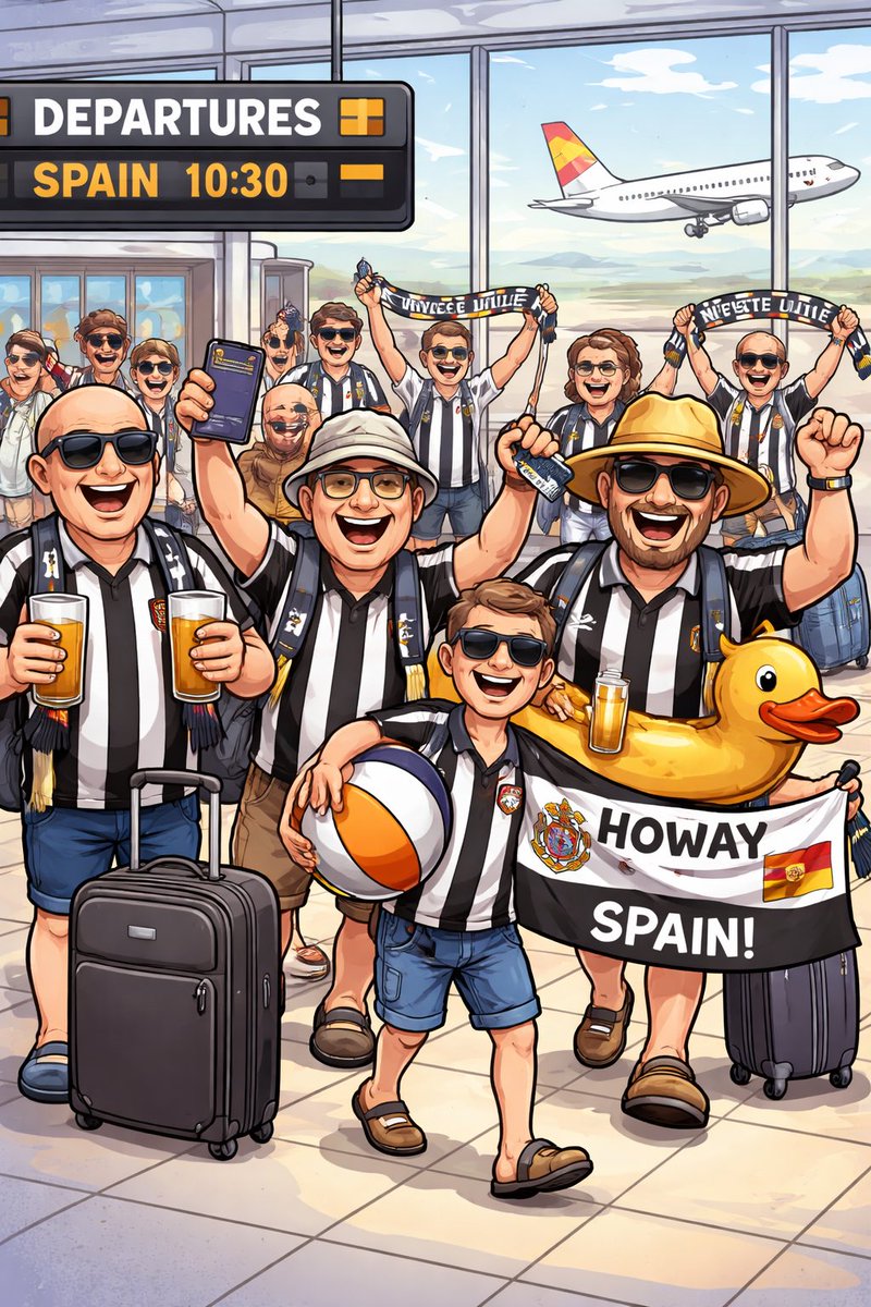 stevewraith's tweet photo. 17/3/26

Off again 
Be back soon
Off to Spain
To watch the Toon
Eddie’s lads
Have made us proud
Win or lose
We’ll sing so loud https://t.co/H1qer57Opp