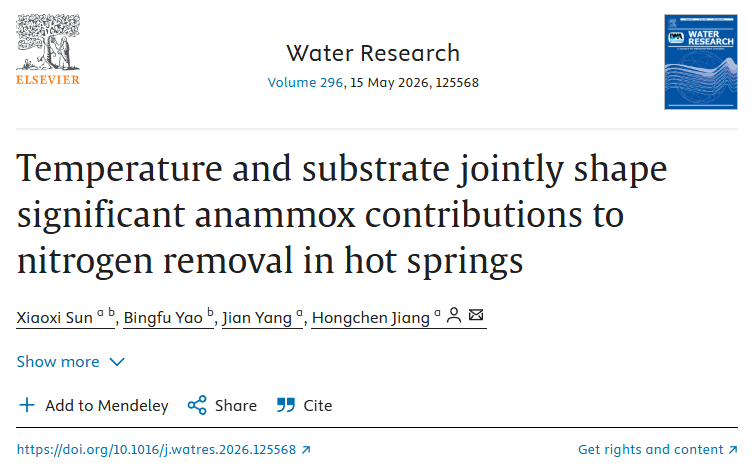 CreekSun1's tweet photo. Our new perspective🎉: Beyond hypersaline systems, microbes in >70°C hot springs also drive efficient nitrogen removal, with anammox contributing up to ~50%. High temperature isn’t a barrier, it’s an overlooked nitrogen sink. 🌳https://t.co/DDM7AUKmi7 https://t.co/7ASRoGsdQq