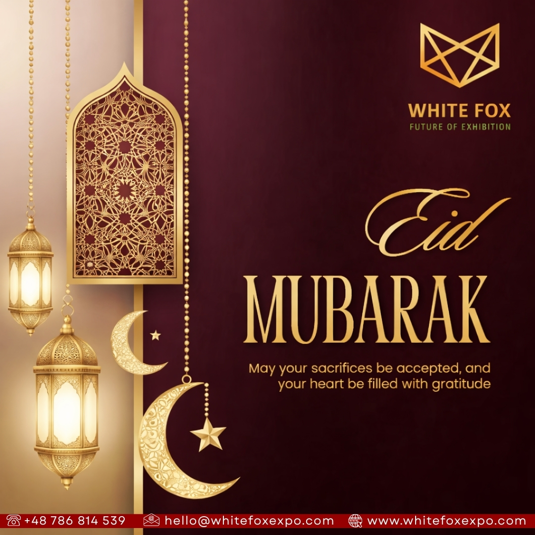 whitefoxexpo's tweet image. Eid Mubarak 2026 🌙✨

As the blessed occasion of Eid Al-Fitr arrives, we extend our warmest wishes to you and your loved ones.

May this Eid bring peace, prosperity, and new opportunities for growth and success. 🤝

#EidMubarak #WhiteFoxExhibits #NewBeginnings  #Gratitud