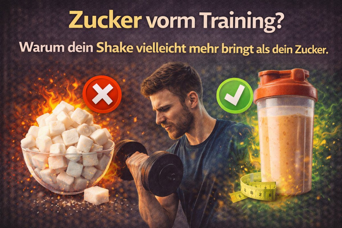 HyperActive1030's tweet photo. Zucker vorm Training = mehr Muskeln?
Nope.
Neue Studie zeigt:
Kein extra Muskelaufbau durch Glukose.

Was wirklich zählt:
Training. Protein. Schlaf. Konsistenz.
Alles andere ist Fitness-Marketing.

👉 https://t.co/LtNR2GvOhp
#fitness #muskelaufbau #ernährung #mythen https://t.co/llOAoTiYCK