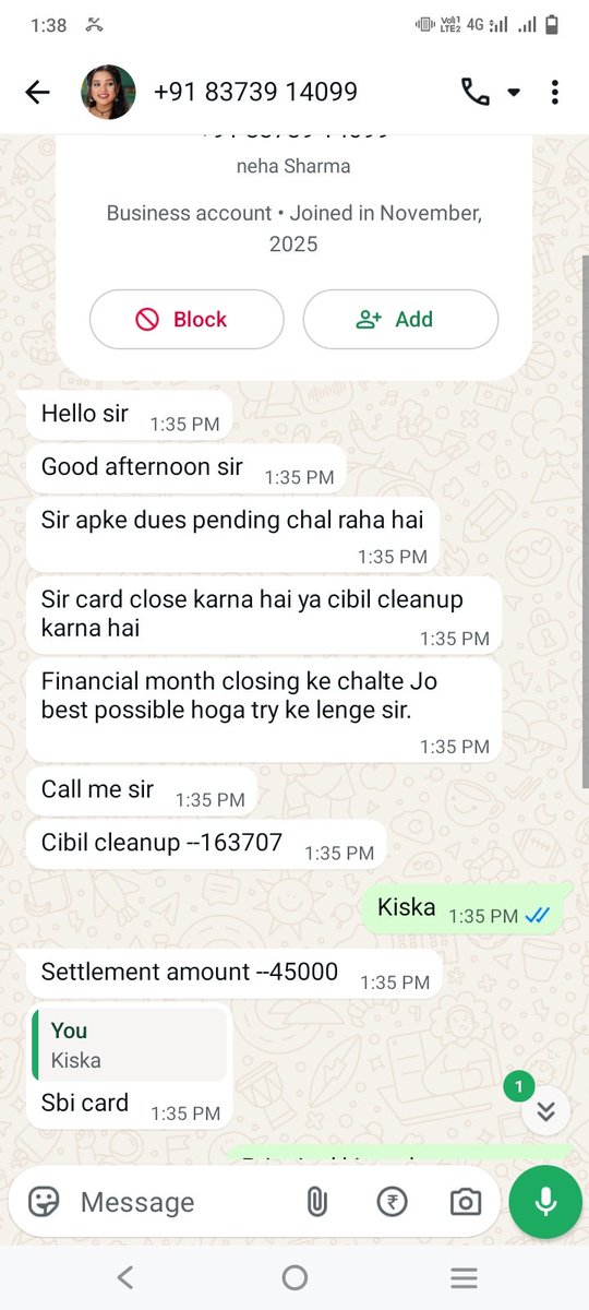 Dear <a href="/SBICard_Connect/">SBI Card</a> <a href="/TheOfficialSBI/">State Bank of India</a> my card no 8613&amp;4269 Your recovery agent is speaking direct, will you not have your money, will SBI have kept the goons in this way abbusing my father I am mail recording directly abusing me