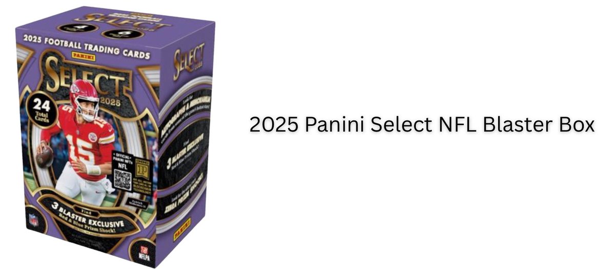 FastBreakCards's tweet photo. 2025 Panini Select NFL Blaster Box #ad 

$29.99 with a $3.30 mail-in rebate @ #Menards 

Almost guaranteed a sealed case if you do shipping.

https://t.co/XPrwonqhPR https://t.co/JT26jU3bKW